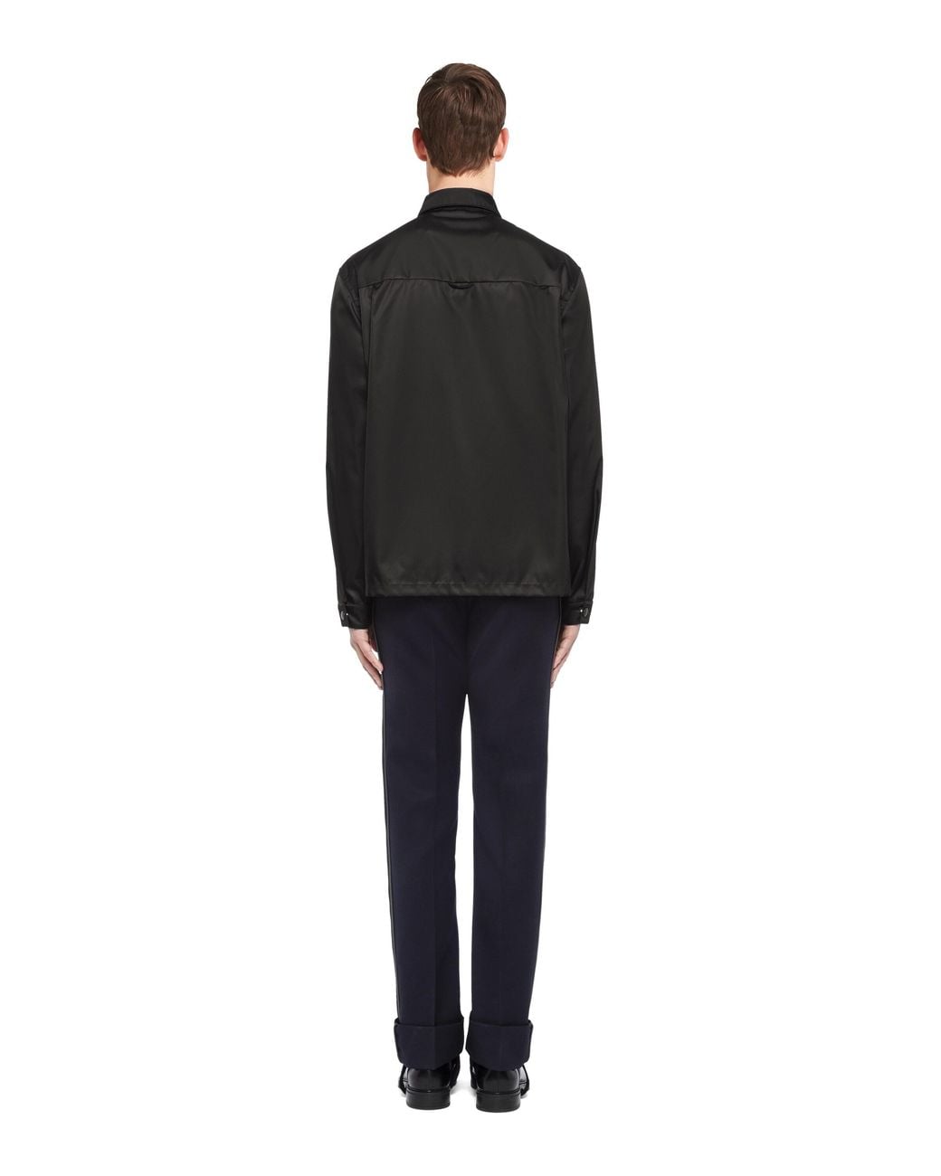 Camicia Imbottita Con Stampa di Prada in Black da Uomo