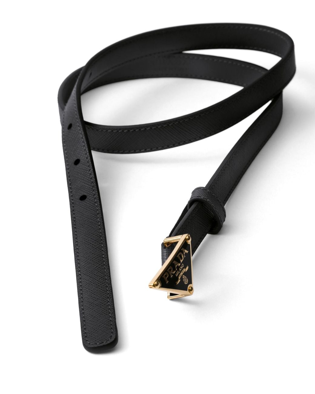 Prada Black Saffiano Leather Belt
