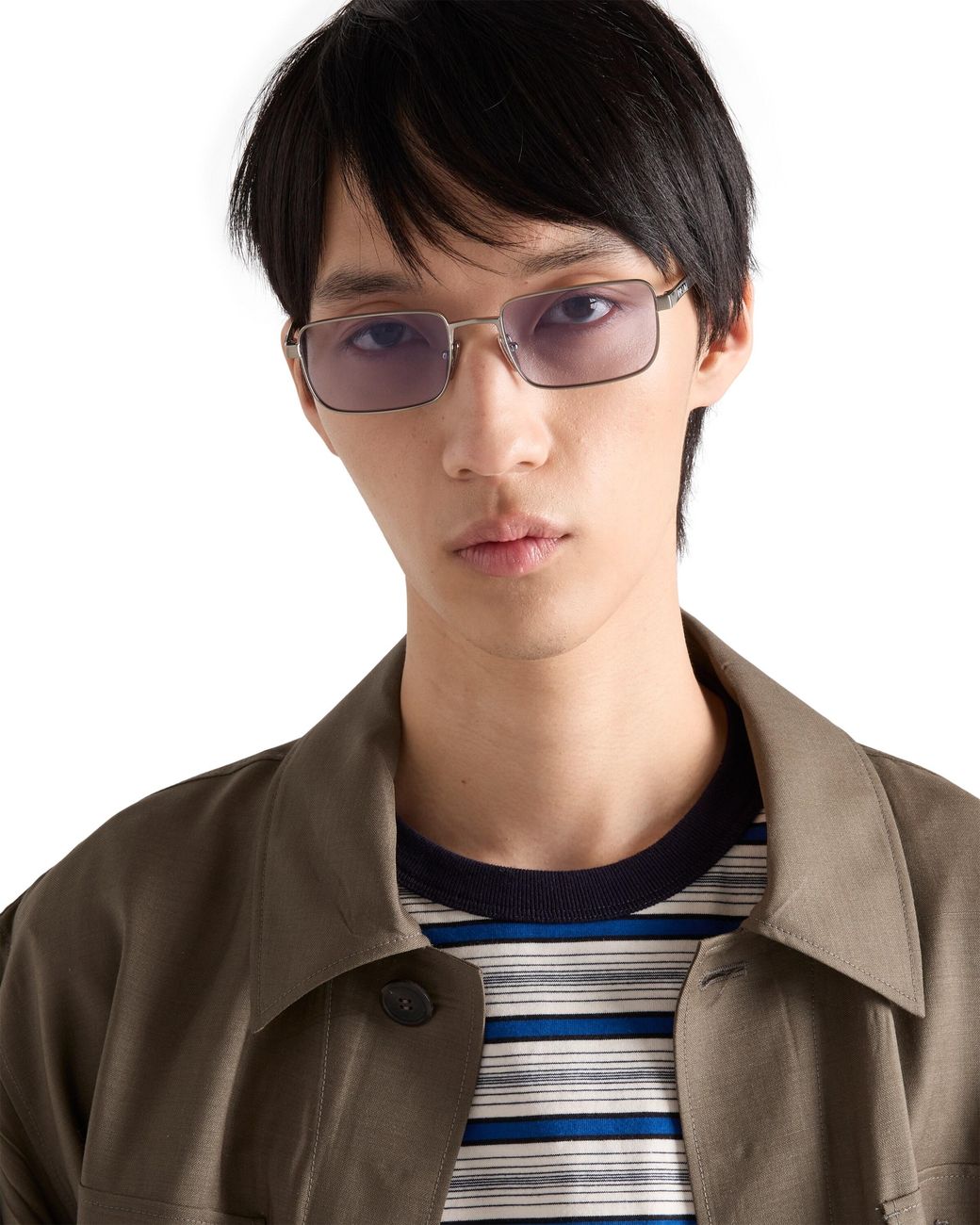 Prada White Sunglasses With Logo for men