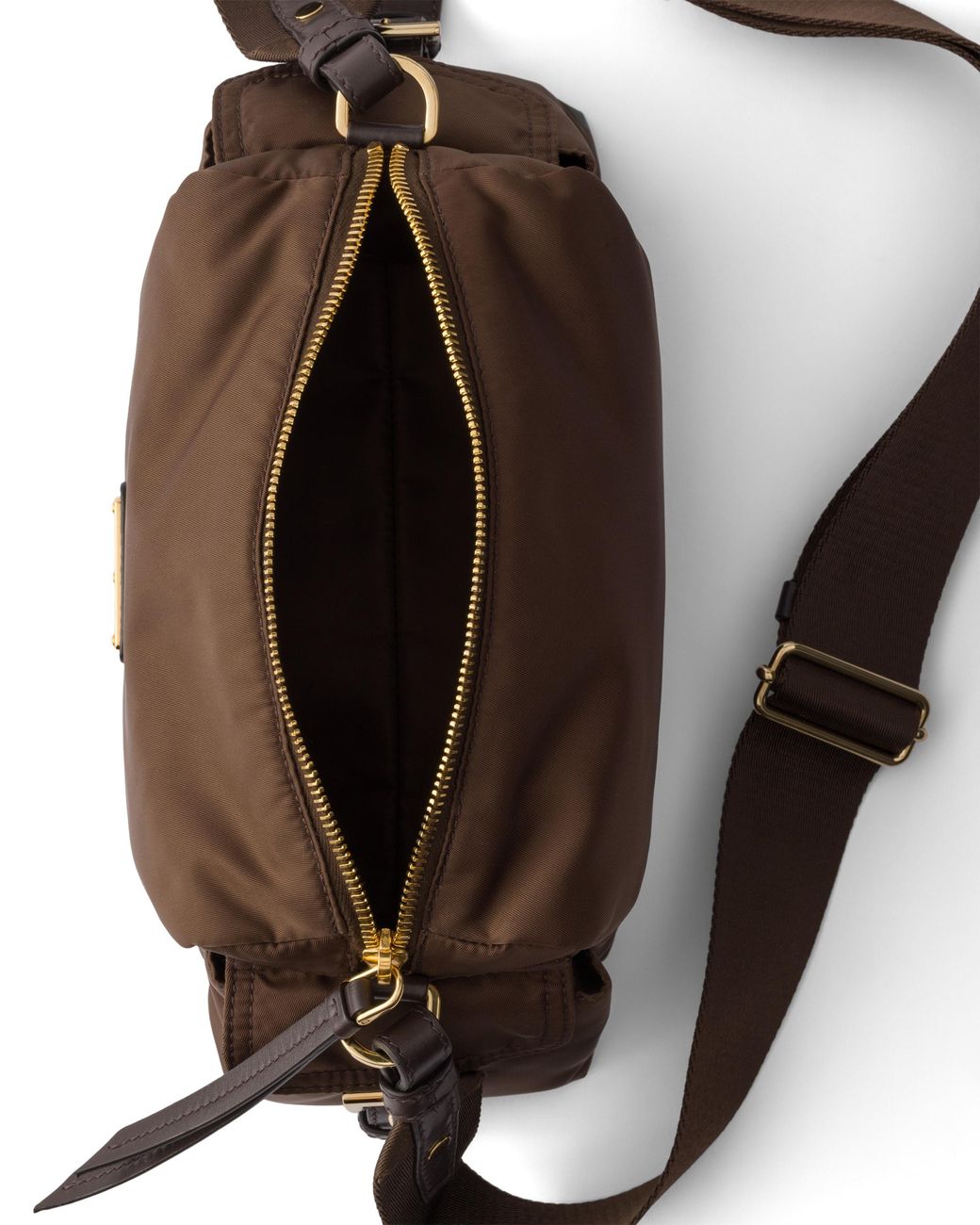Prada Brown Explore Small Re-Nylon And Leather Shoulder Bag, Sienna