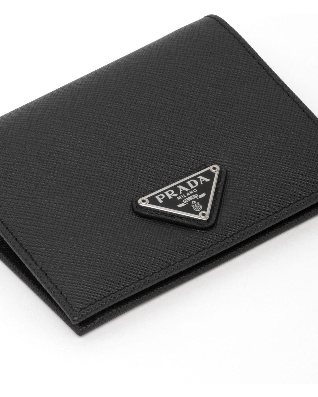 Prada White Small Saffiano Leather Wallet