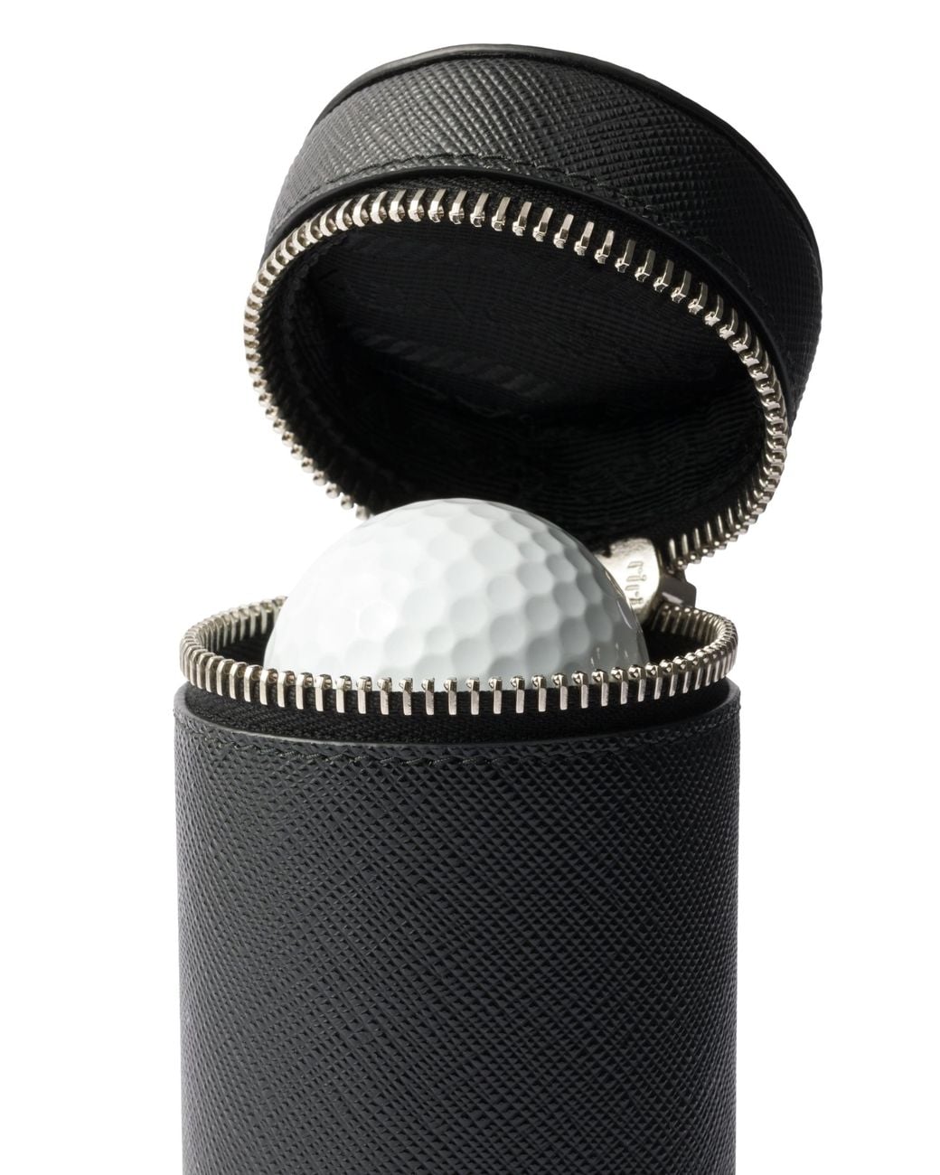 Prada White Saffiano Leather Golf Ball Case