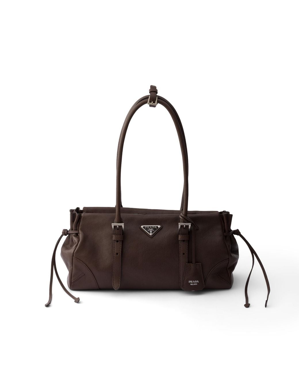 Prada Brown Karin Medium Antiqued Leather Tote Bag