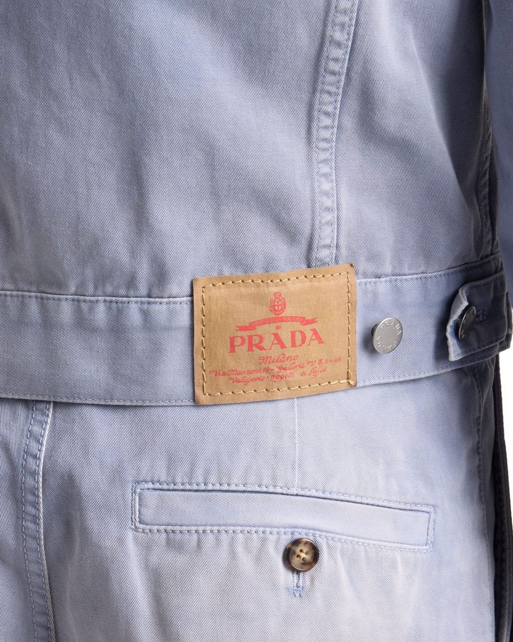 Prada Blue Gabardine Blouson Jacket for men