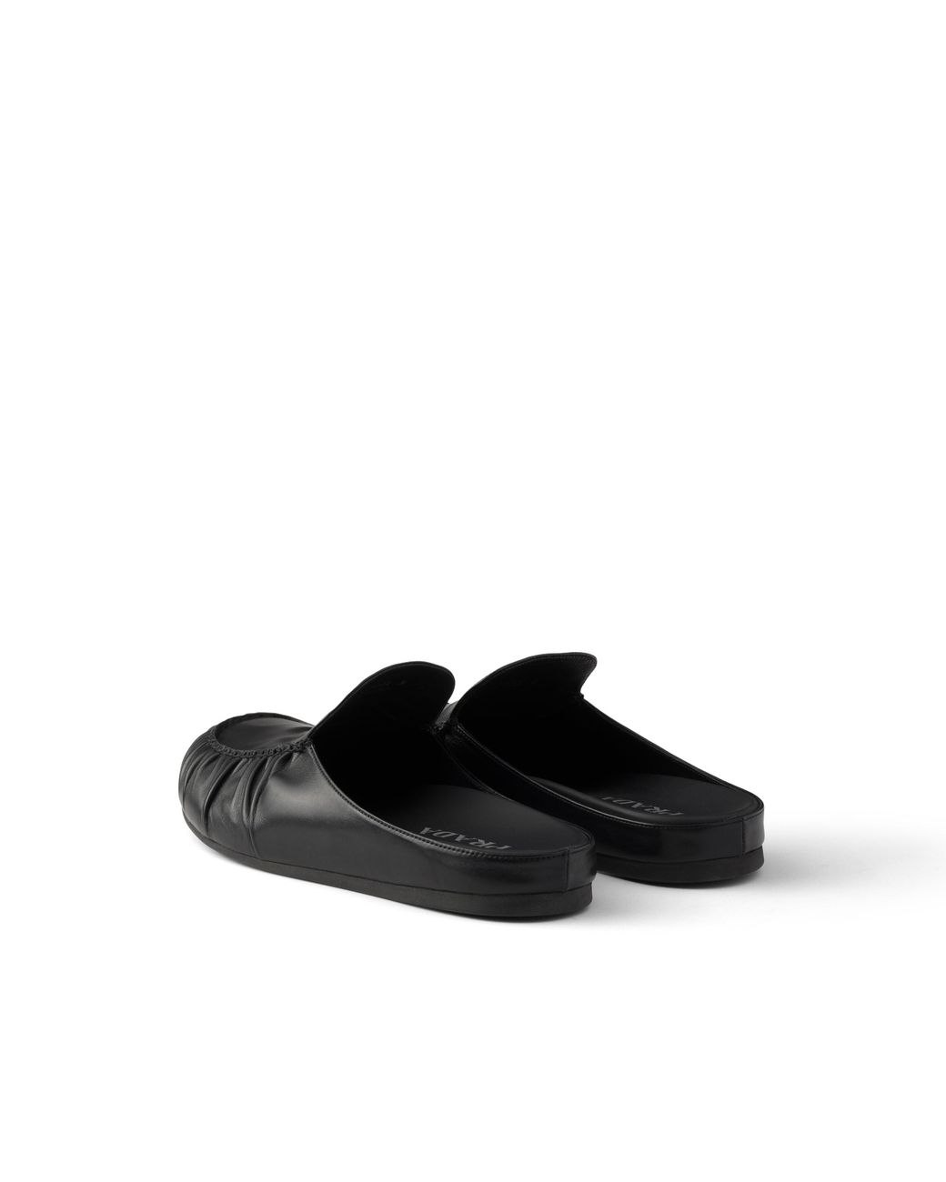 Prada Mules Aus Leder, Herren, Größe 10,5 in Black für Herren