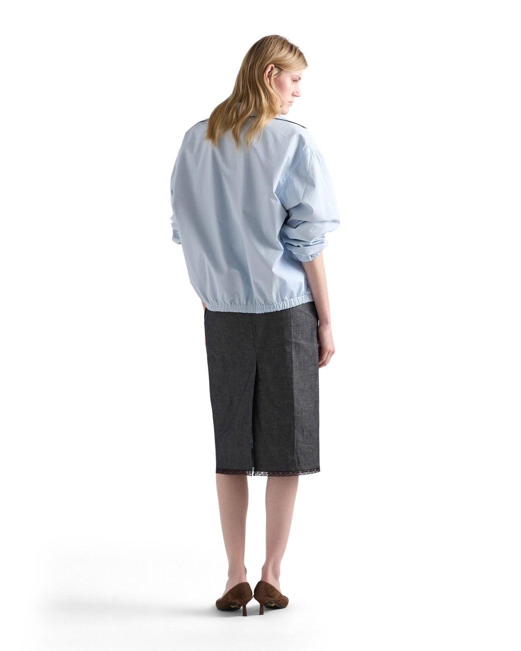 Prada Black Chambray Skirt