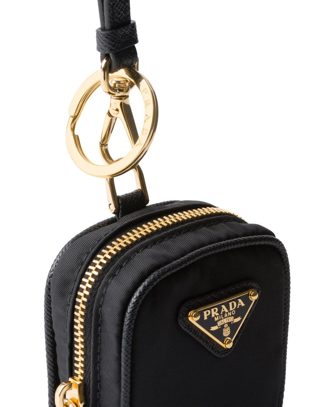 Prada White Re-Edition 1978 Re-Nylon Mini-Pouch With Keychain