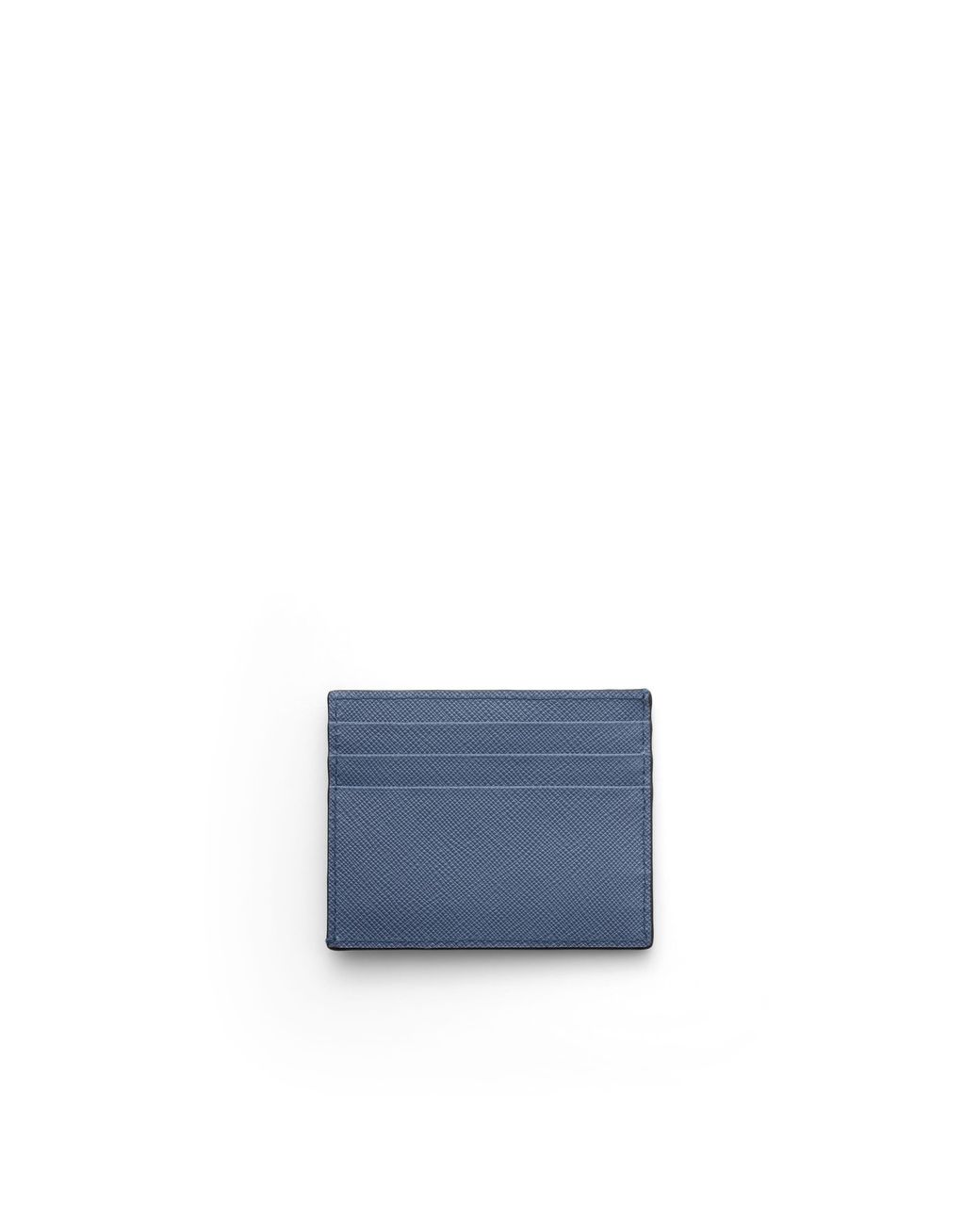 Prada Blue Saffiano Leather Card Holder for men