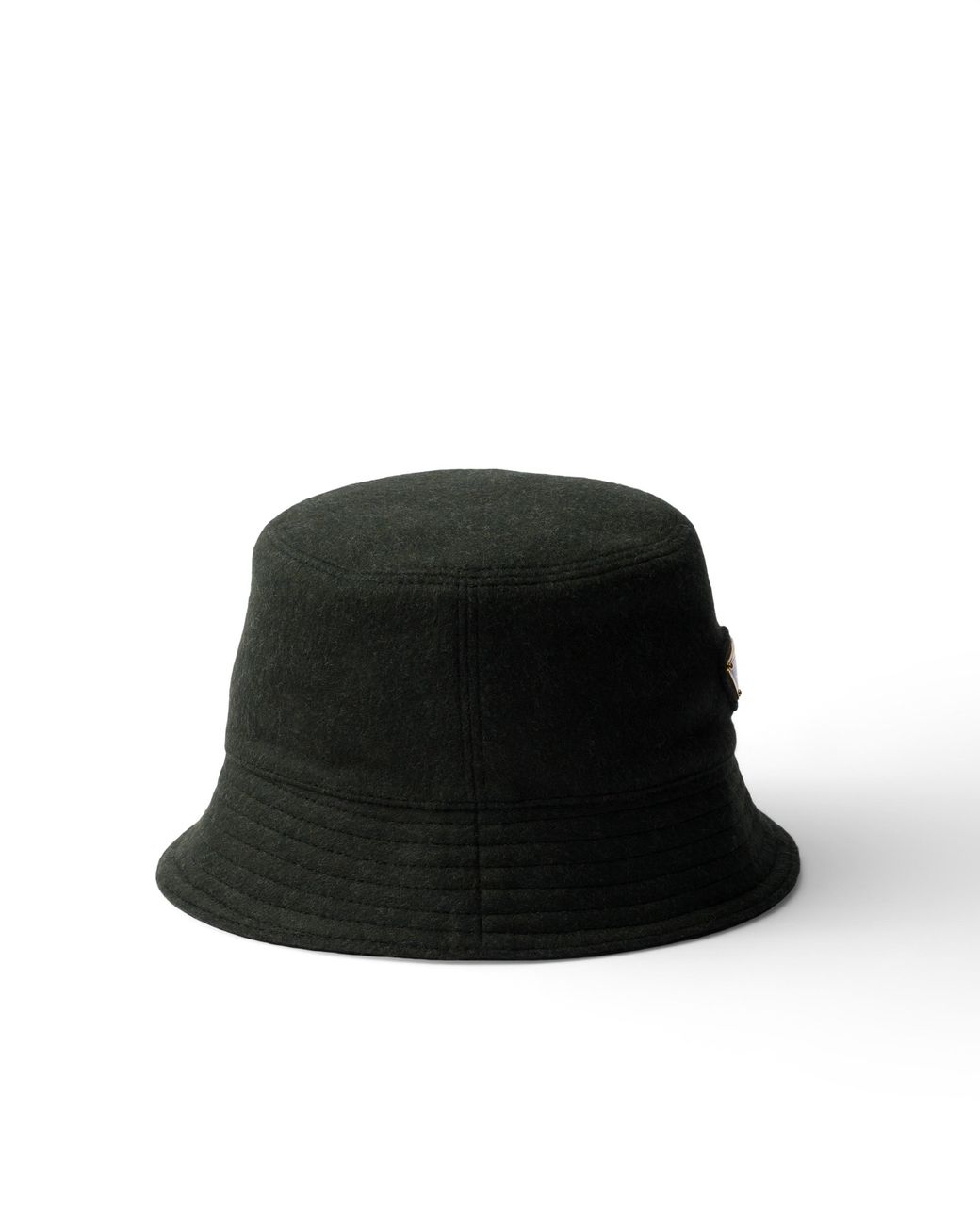 Prada Black Loden Fabric Bucket Hat