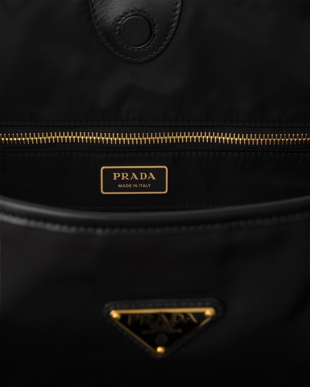 Prada Black Mariner Large Re-Nylon Shoulder Bag