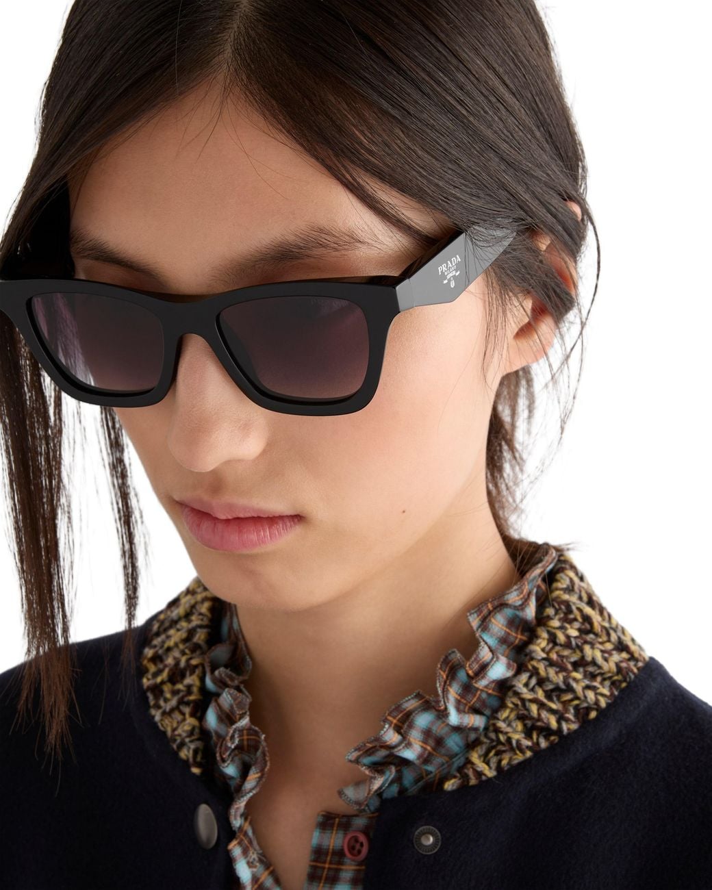 Prada Blue Sunglasses With Logo