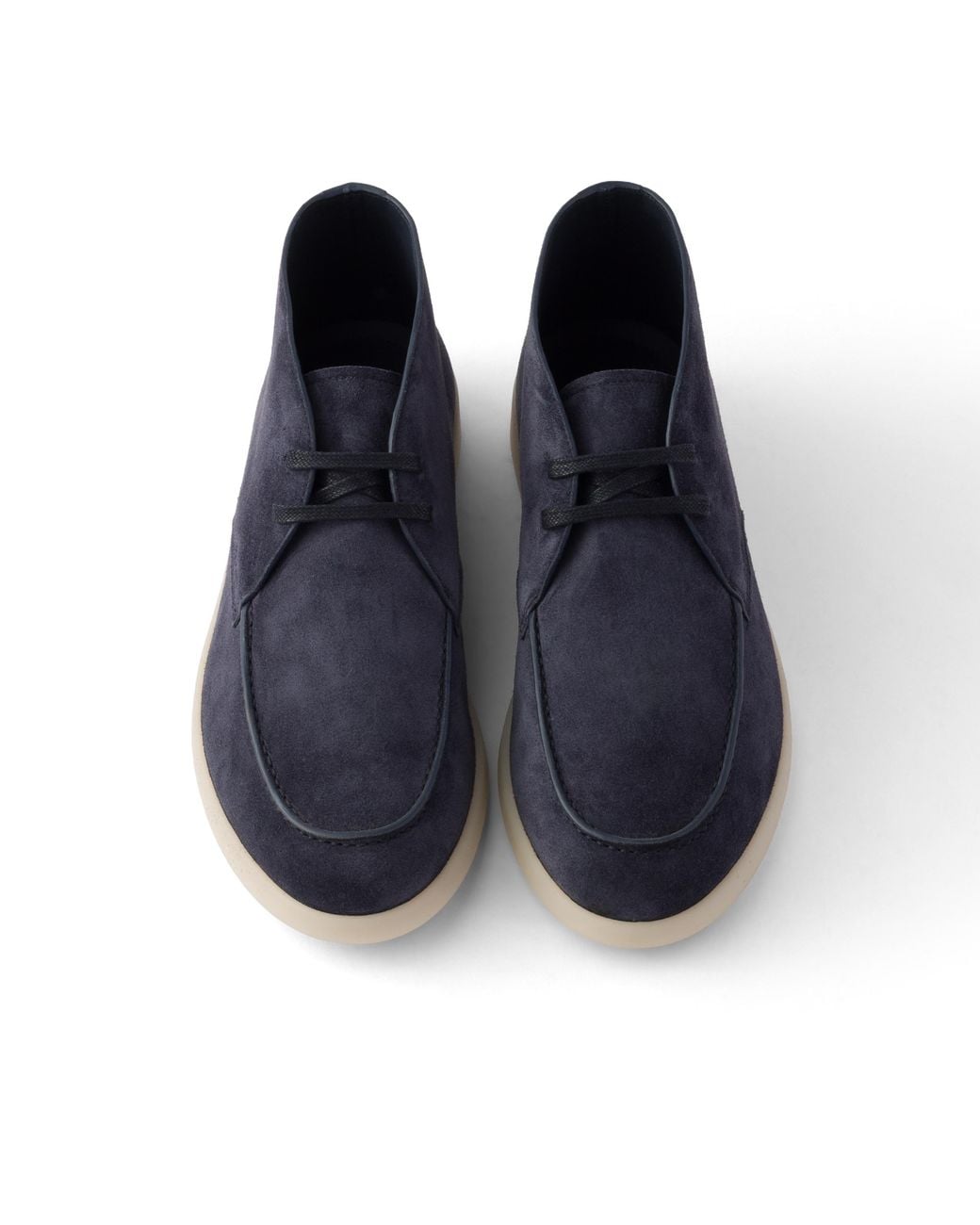 Prada Blue Suede Chukka Boots for men