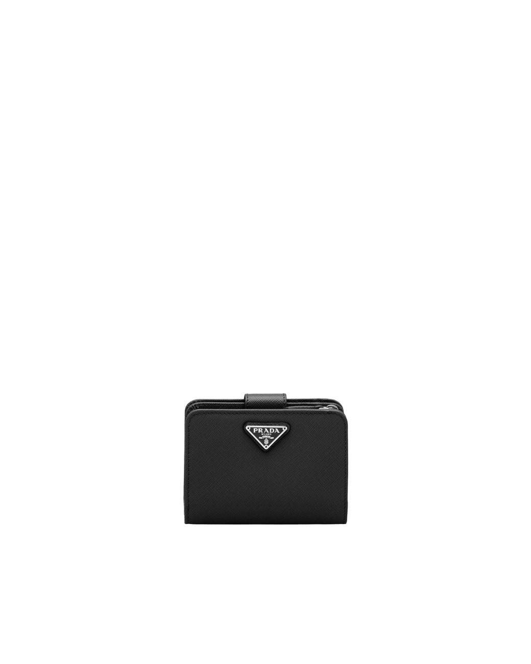 Prada White Small Saffiano Leather Wallet