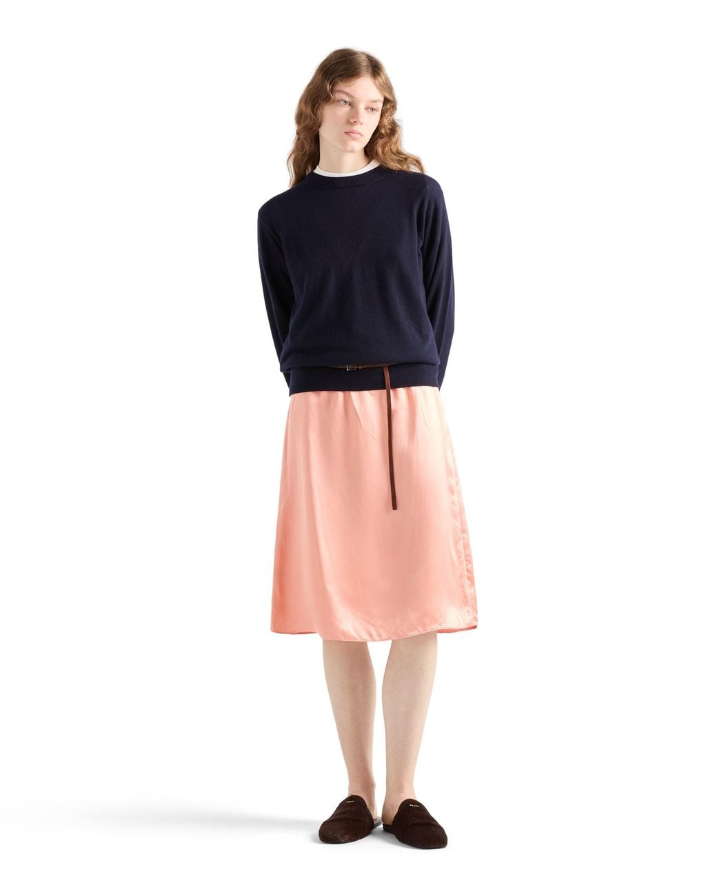 Jersey De Cuello Redondo En Cachemira, Mujer, Talla Prada de color Blue