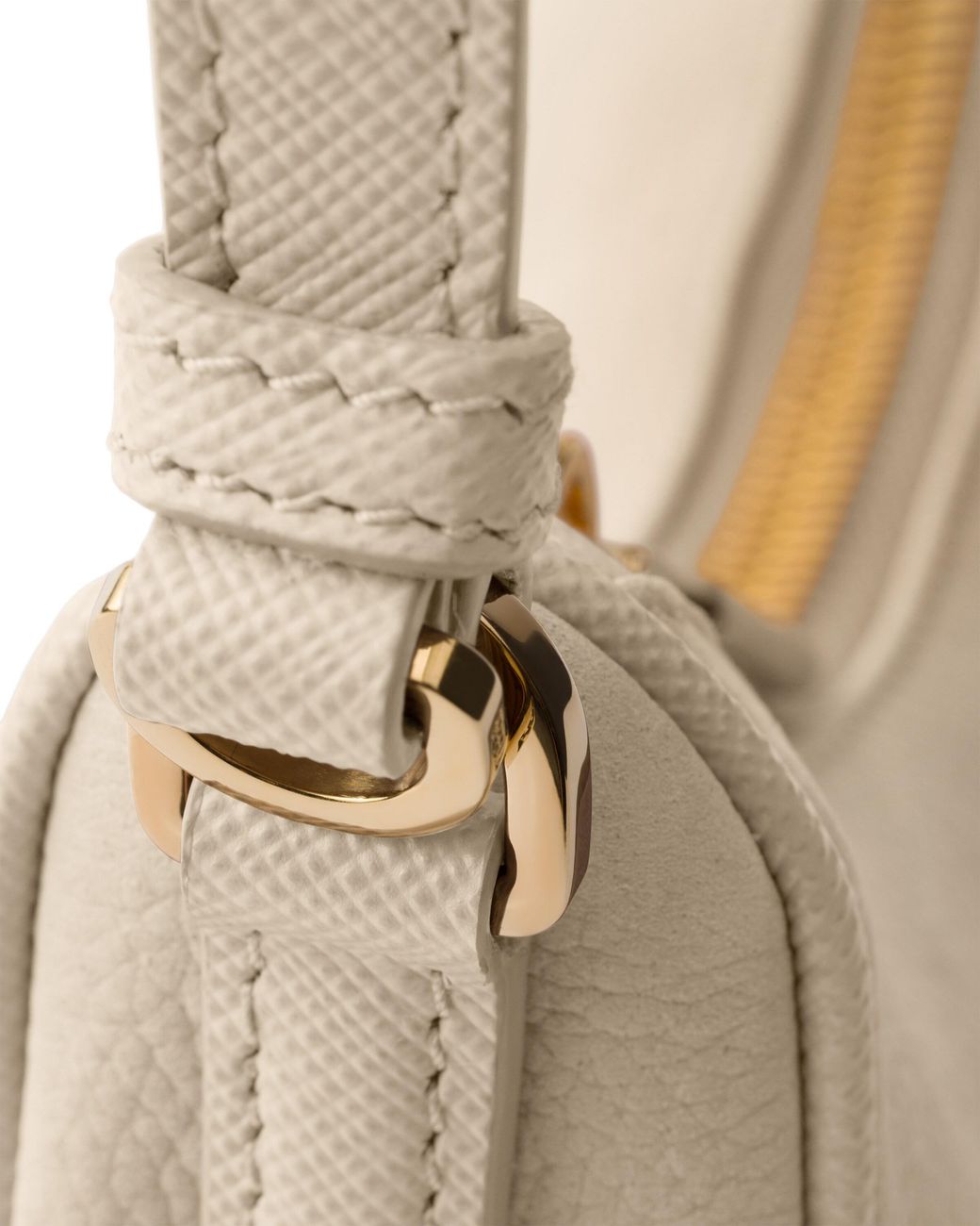 Prada White Re-Edition 2005 Nubuck And Saffiano Leather Mini-Bag