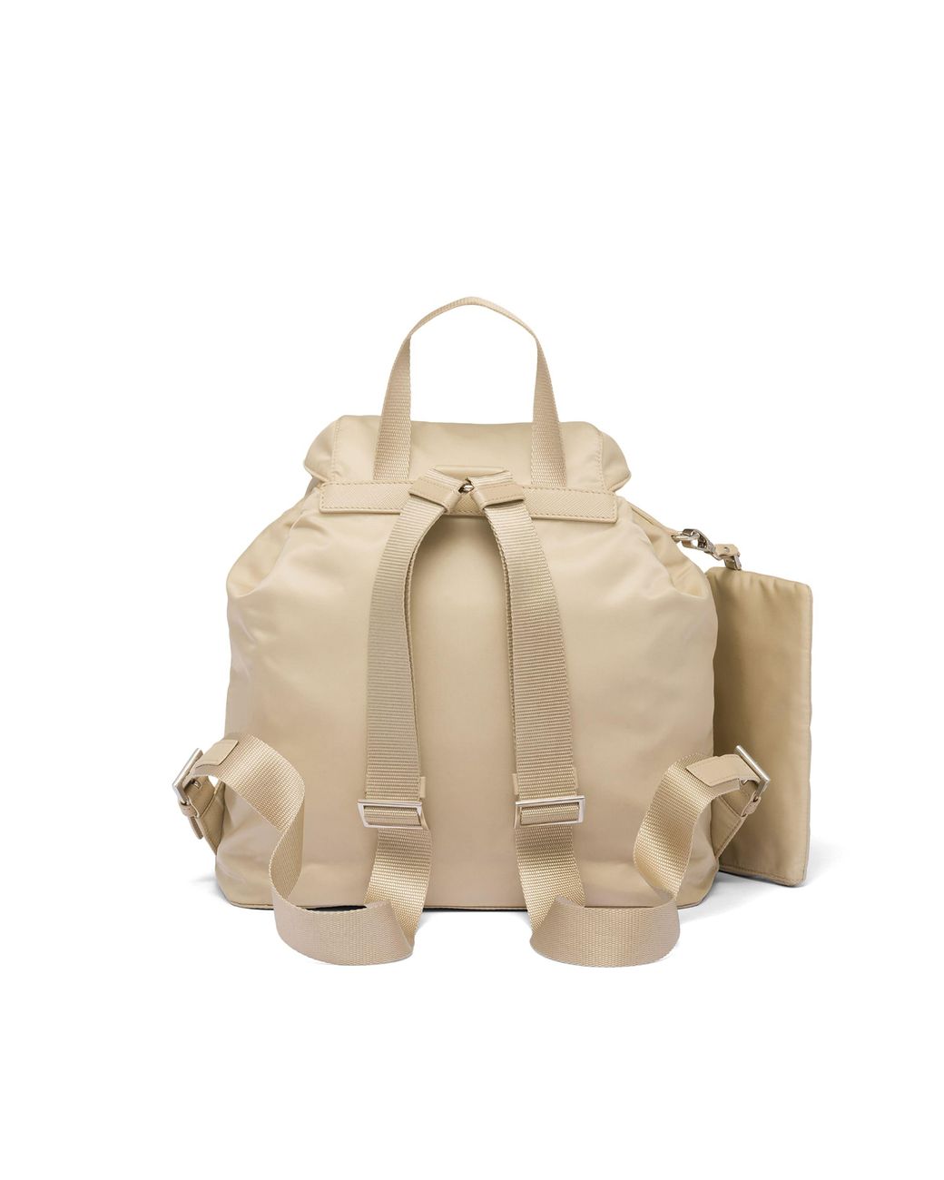 Prada Natural Medium Re-Nylon Backpack With Pouch