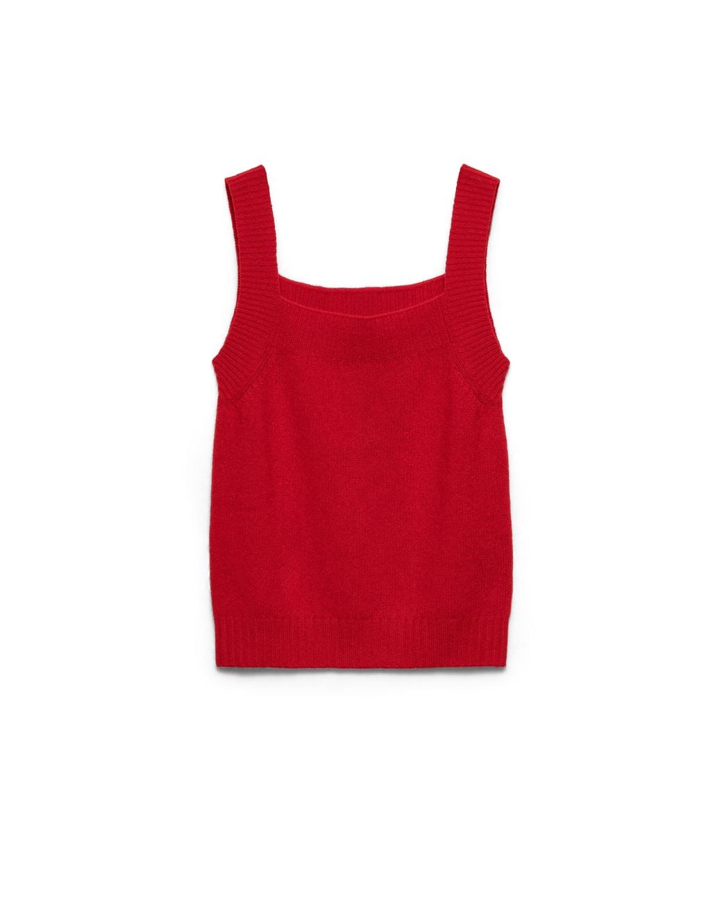 Prada Red Shetland Wool Tank Top for men