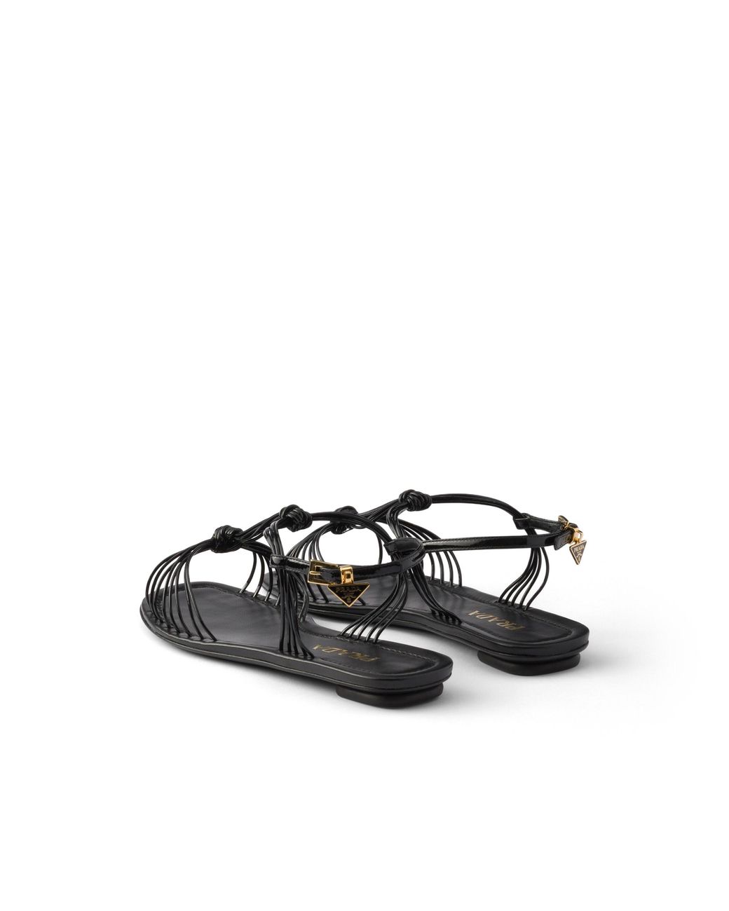 Prada White Patent Leather Sandals