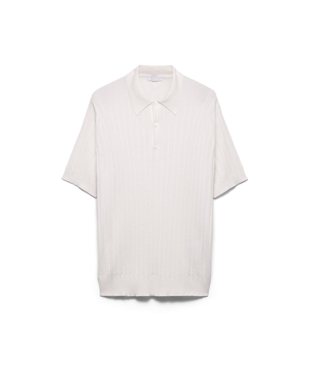 Prada White Cashmere And Silk Polo Shirt for men