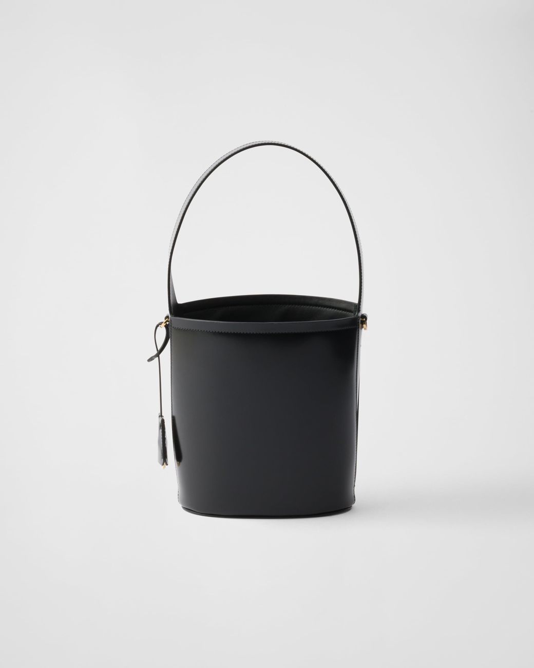 【PRADA】BRUSHED LEATHER BUCKET BAG Prada Brushed Leather Mini Bucket Bag in White | Lyst