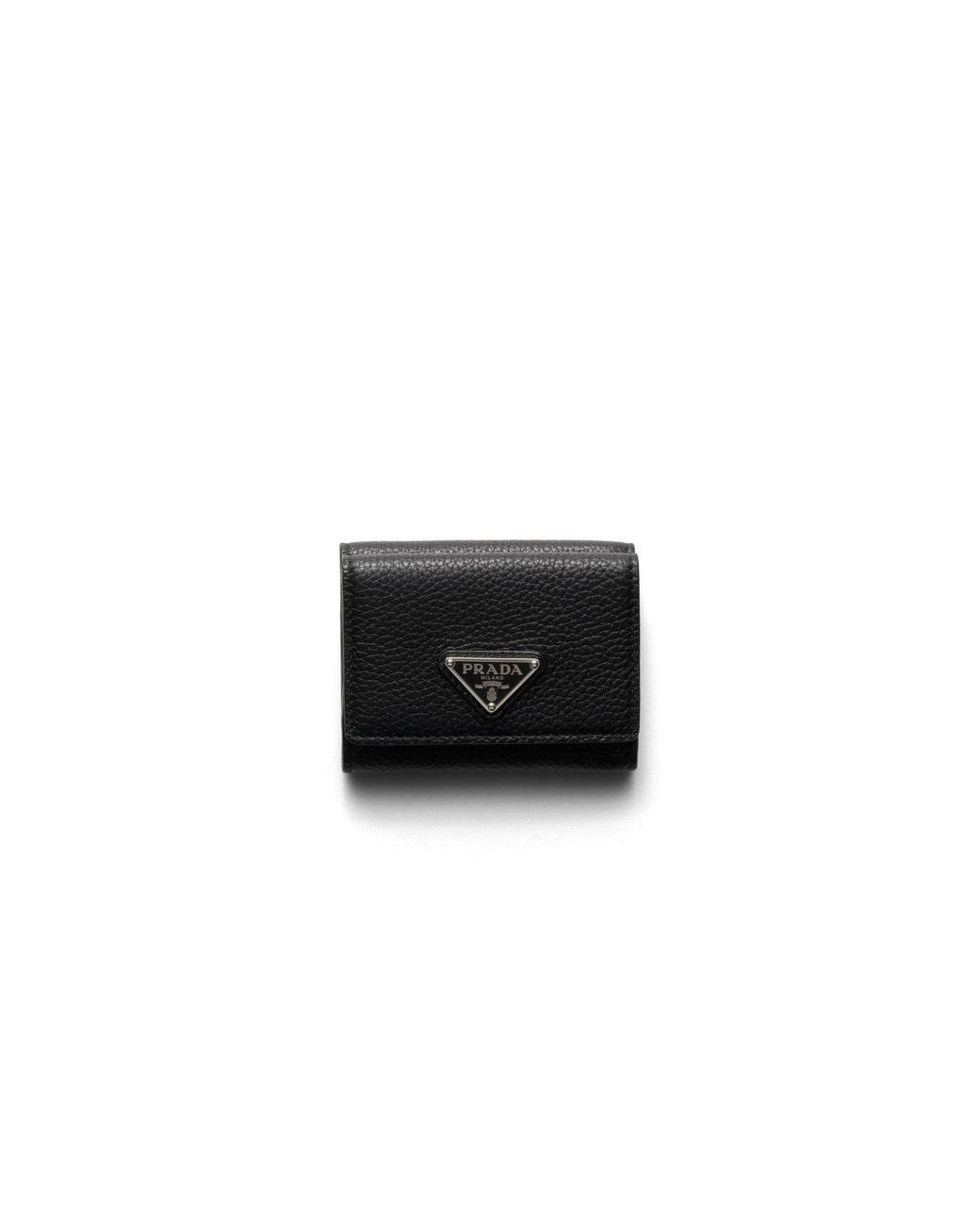 Prada Black Small Leather Wallet for men