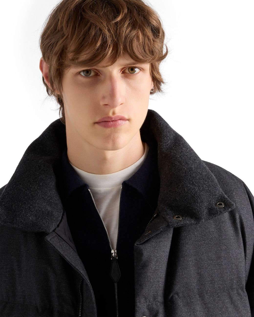 Prada Black Medium-Weight Cashmere Down Jacket for men
