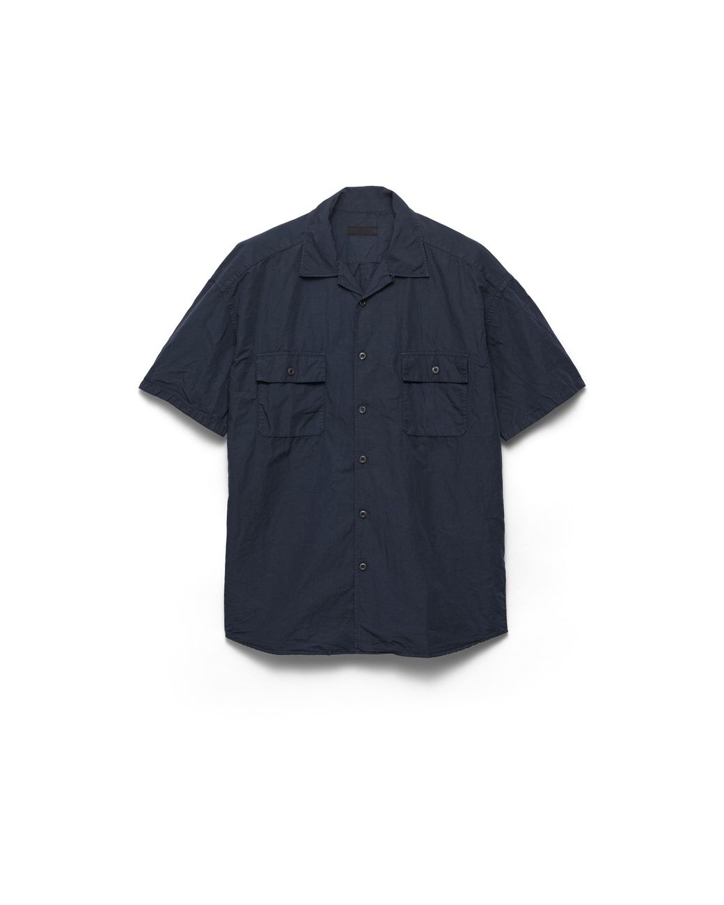 Prada Blue Cotton Blend Shirt for men