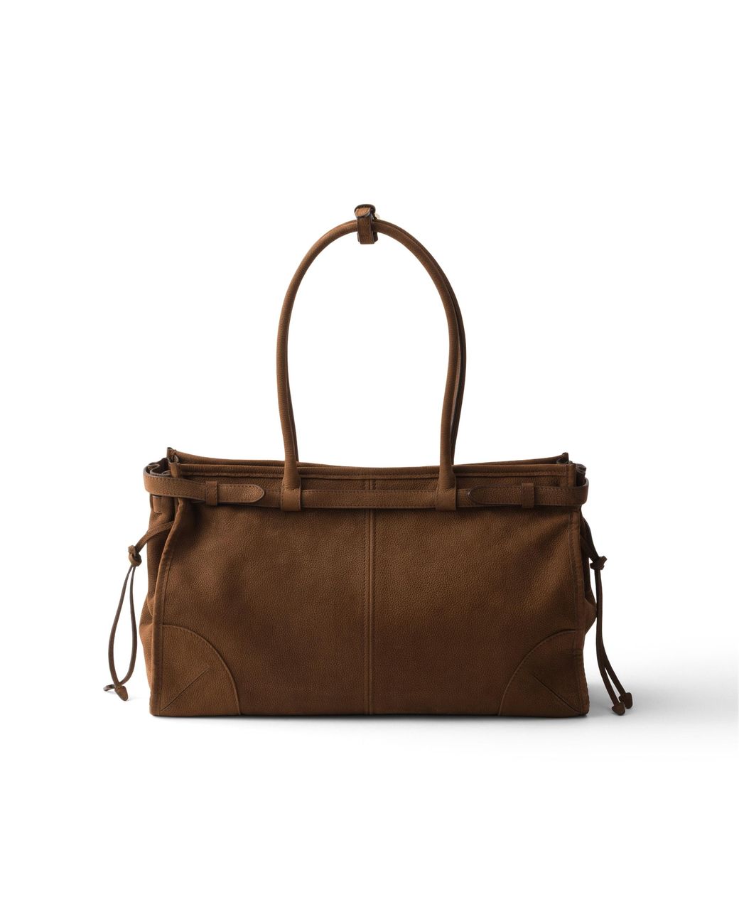 Prada Brown Bonnie Large Nubuck Leather Handbag