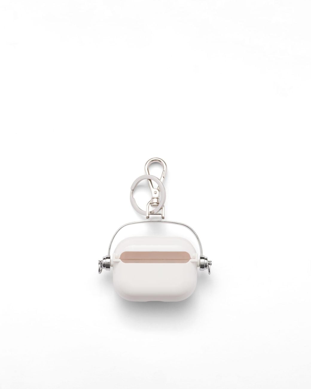 Prada White Airpods Pro 2 Case With Keychain for men
