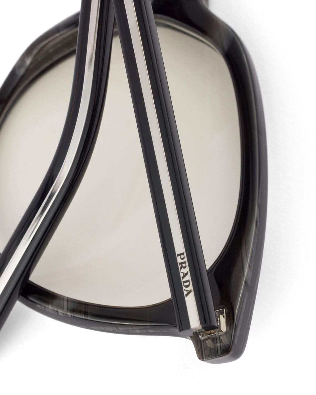 Prada White Sunglasses With The Iconic Metal Plaque for men