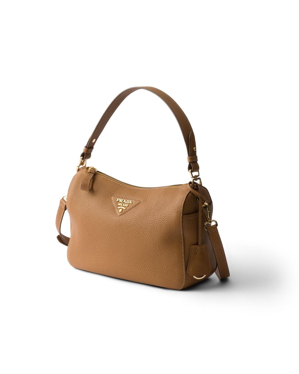 Prada Brown Medium Leather Shoulder Bag, Caramel