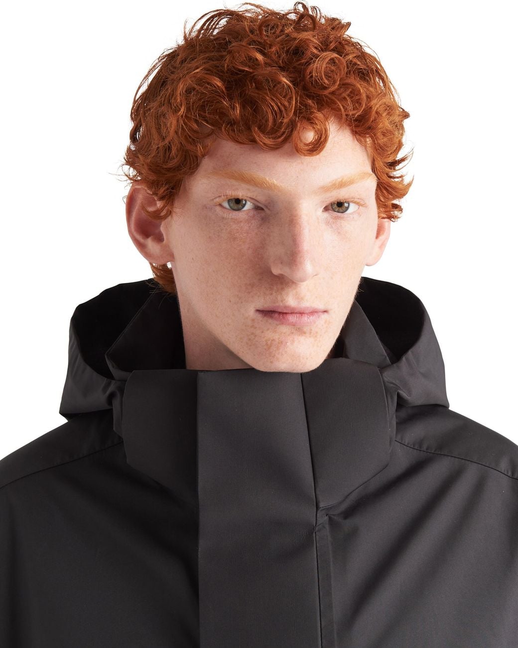 Prada Black Recycled Technical Fabric Raincoat for men