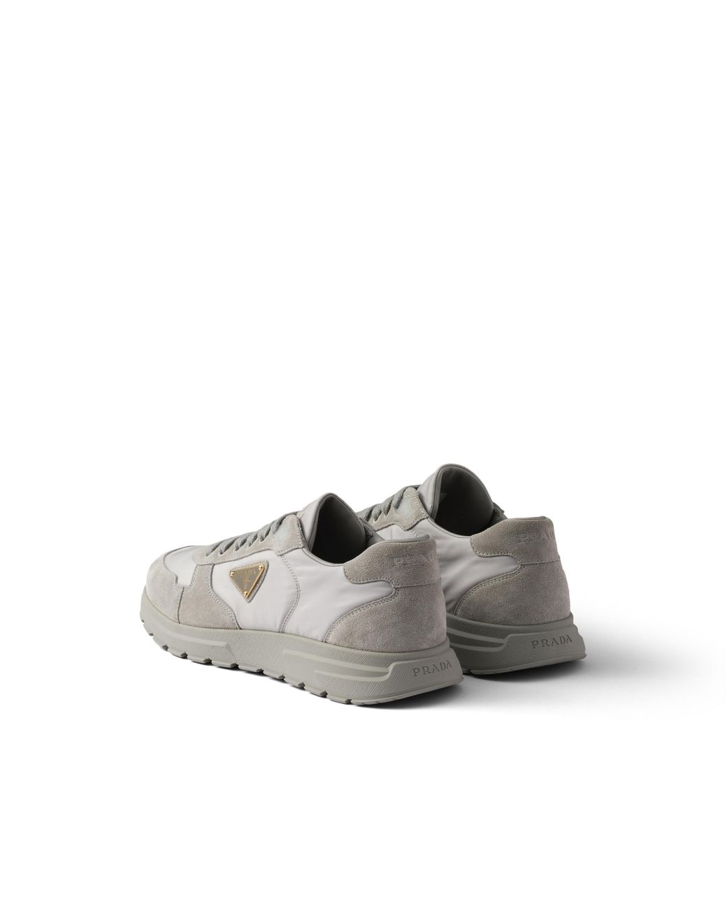Prada White Prax 2.0 Re-Nylon And Suede Sneakers for men