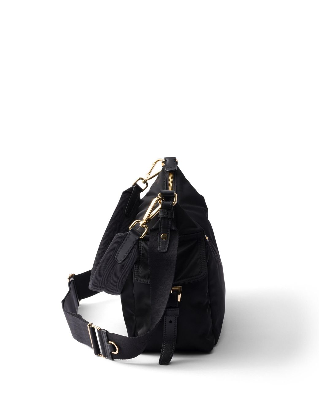 Prada Black Explore Large Re-Nylon And Leather Bag
