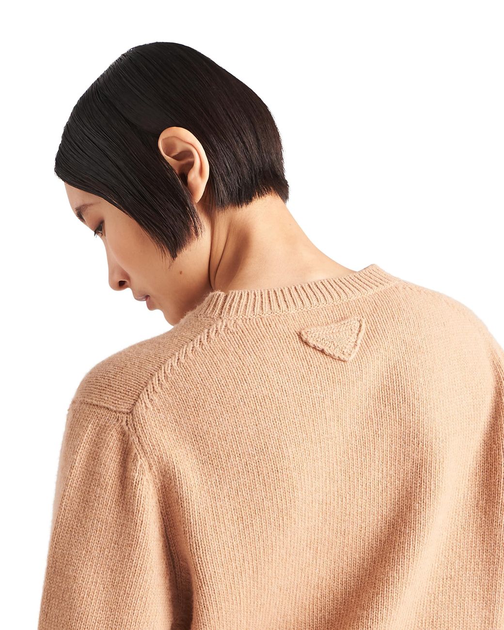 Prada White Wool And Cashmere Crew-neck Sweater