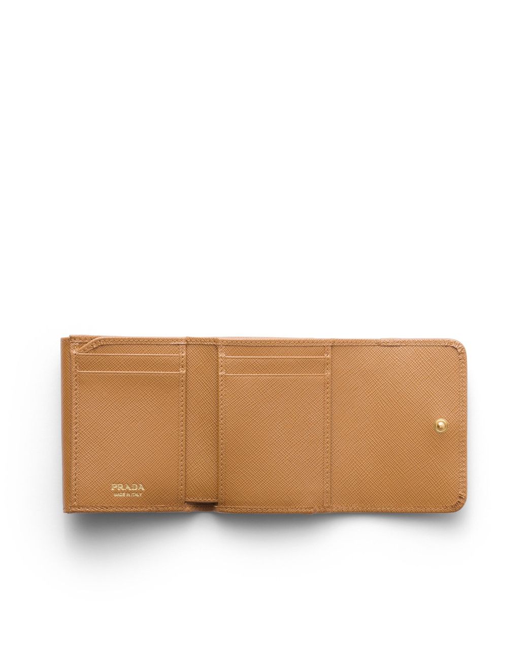 Prada White Small Saffiano Leather Wallet