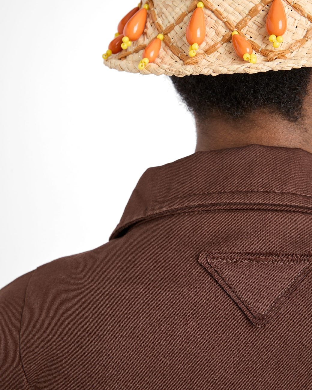 Prada Brown Old Gabardine Cotton Shirt Jacket