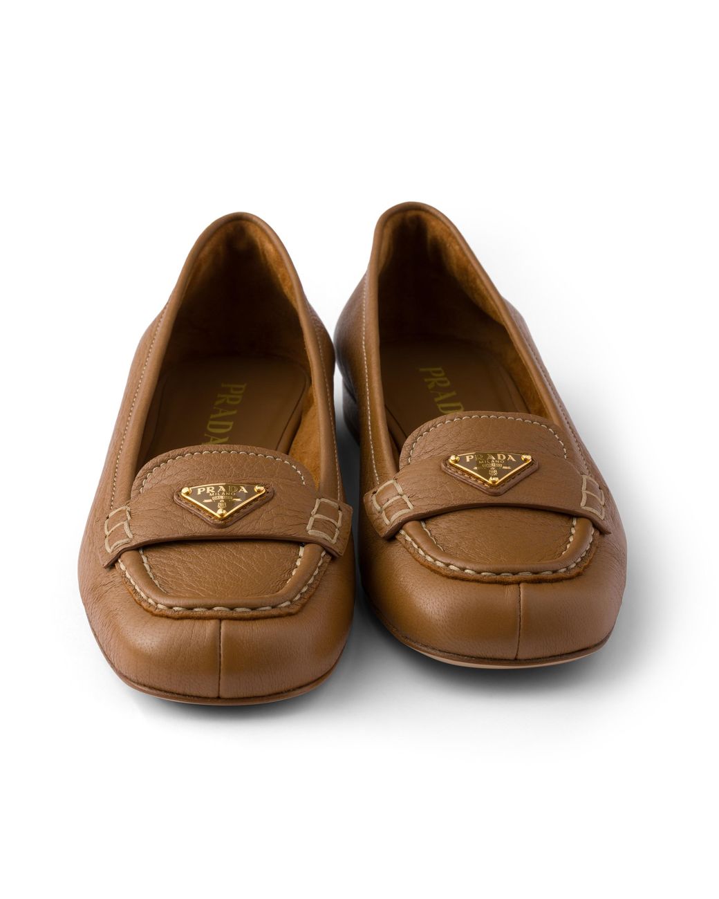 Prada Brown Leather Loafers