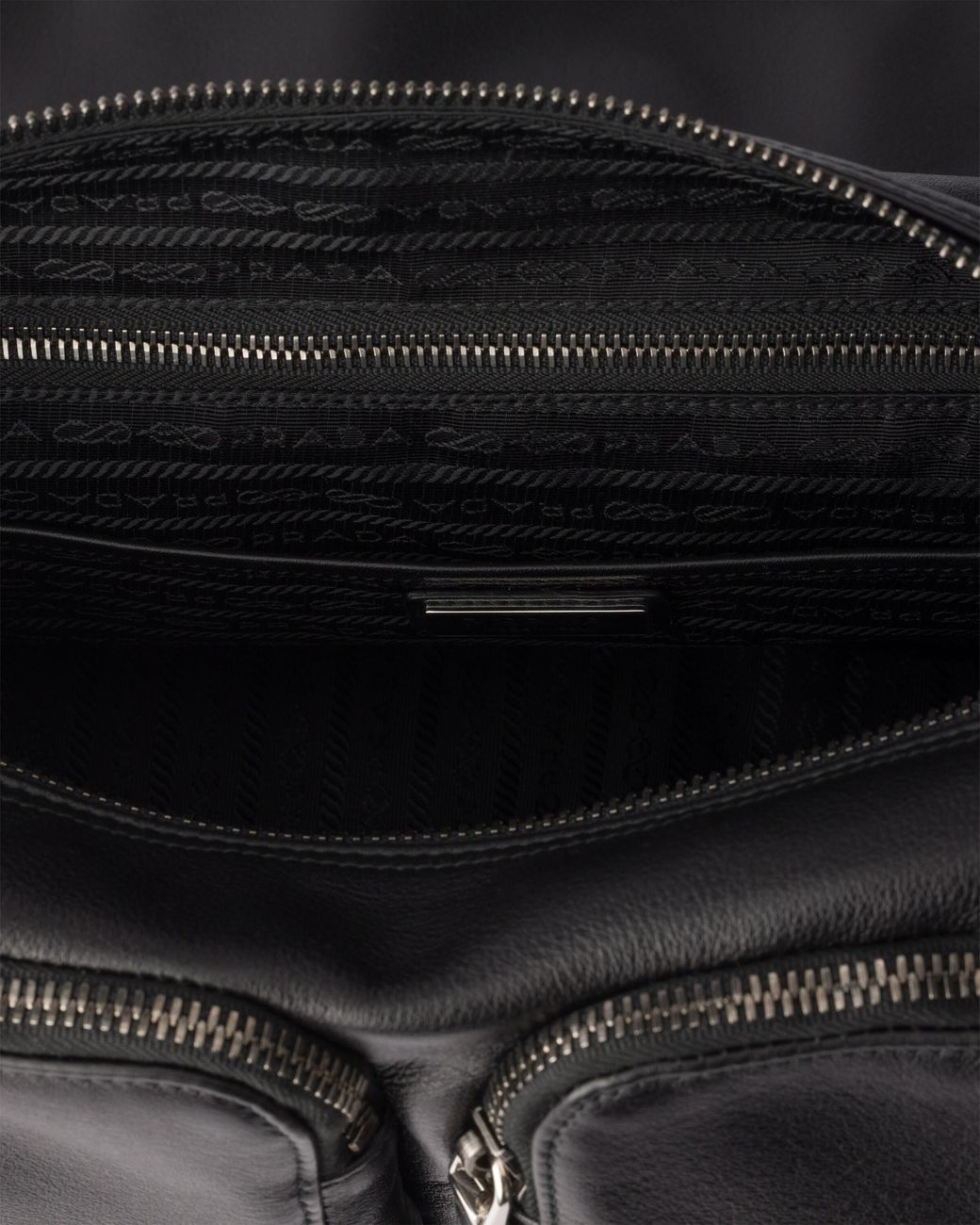 Prada Black Leather Shoulder Bag for men