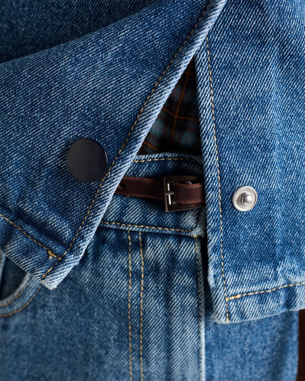 Prada Blue Denim Cropped Shirt