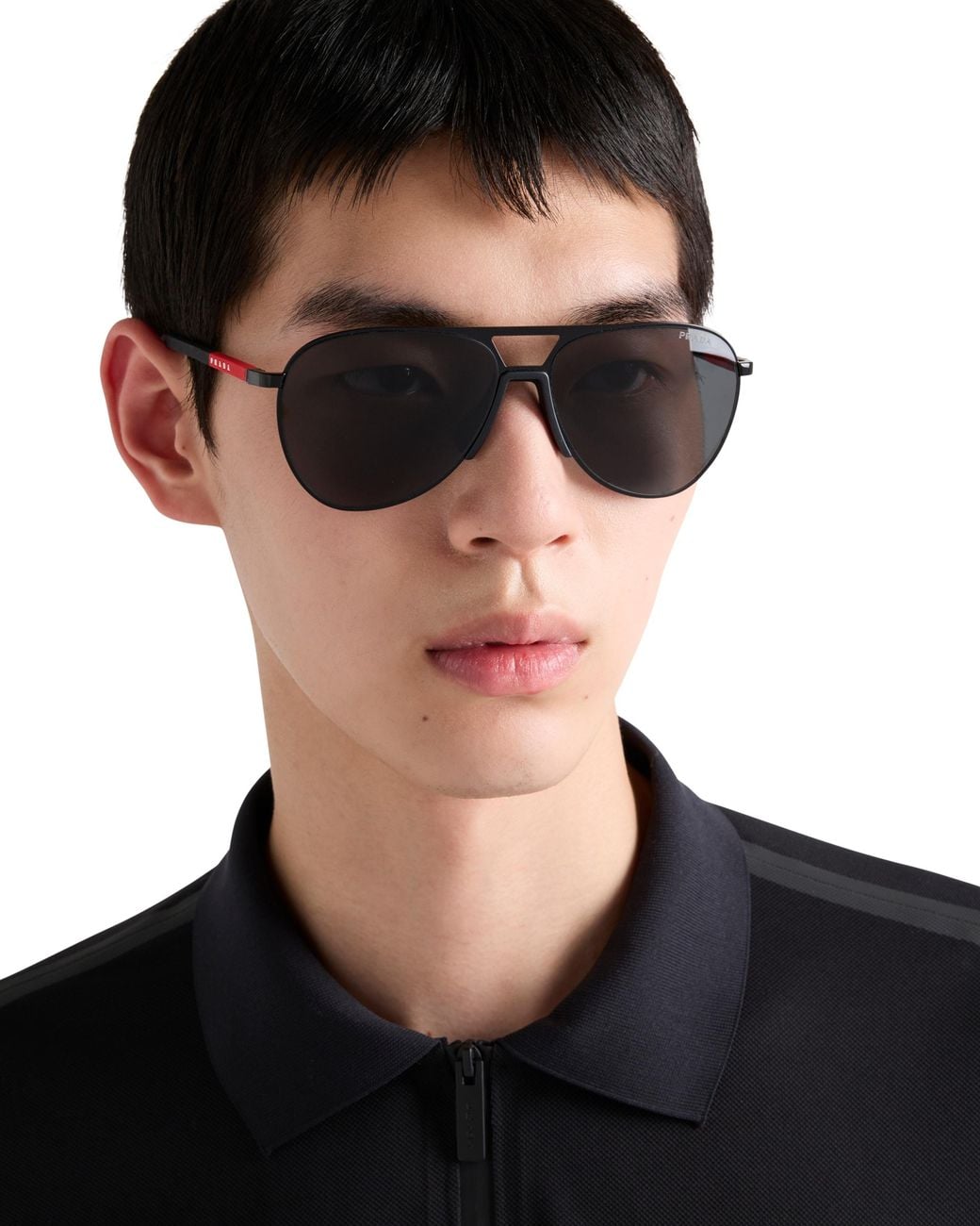 Prada Gray Linea Rossa Sunglasses for men