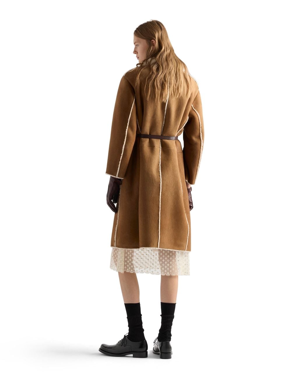 Prada Brown Shearling Coat