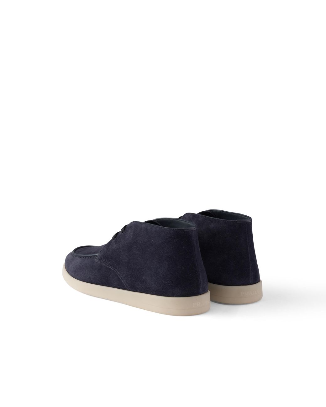 Prada Blue Suede Chukka Boots for men