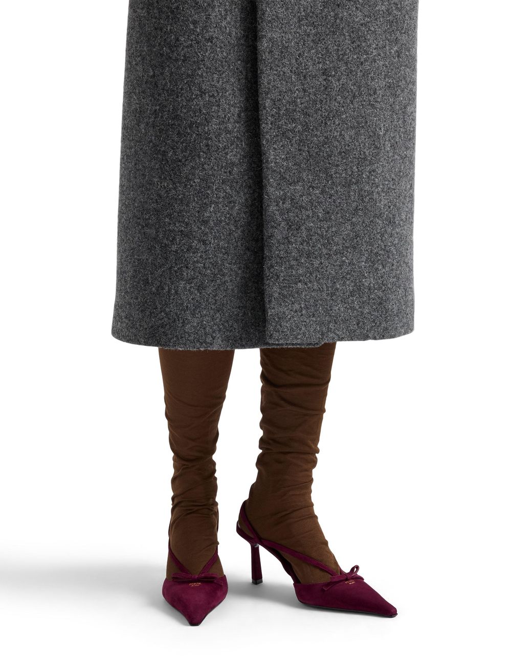 Prada Purple Suede Slingback Pumps 75