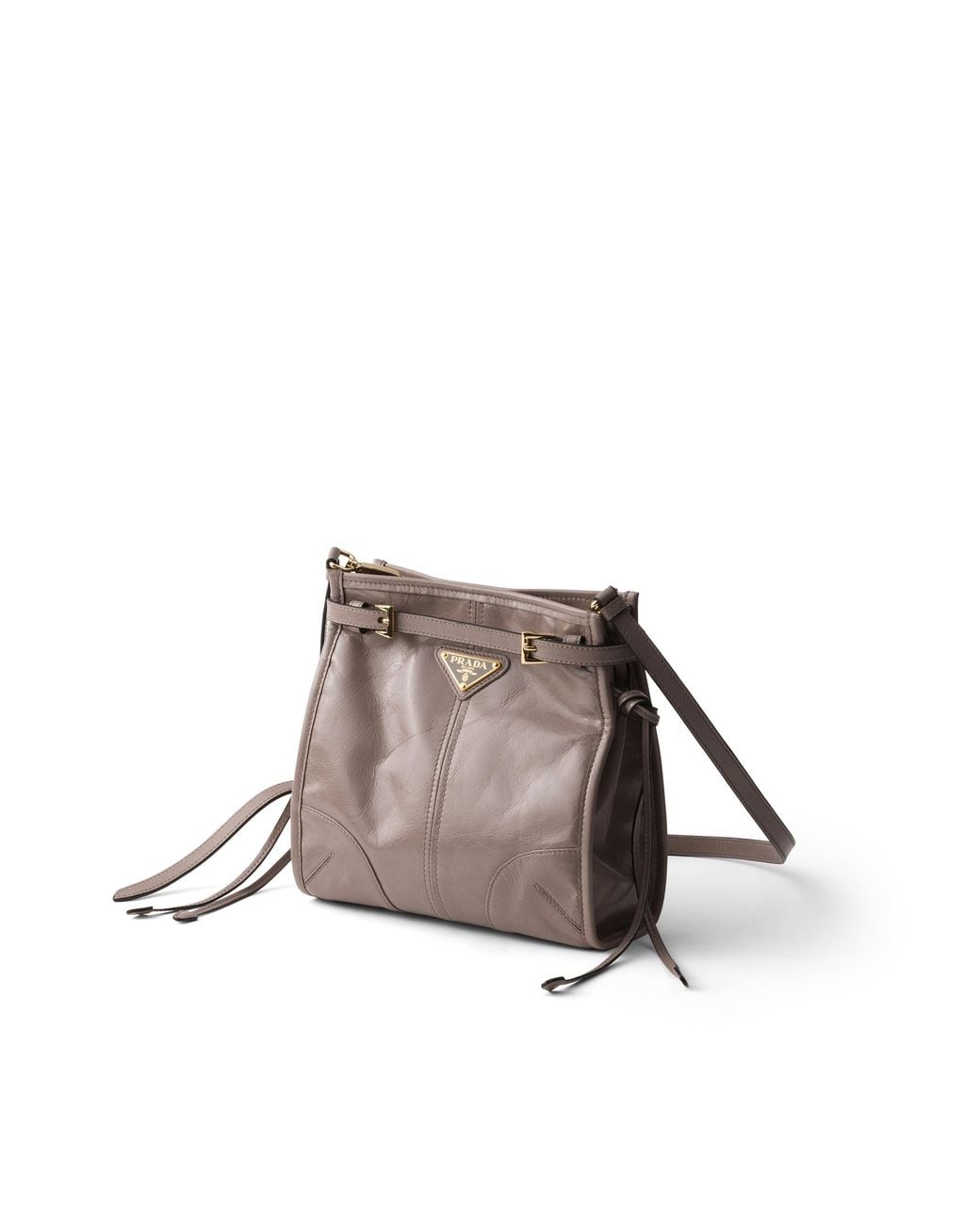 Prada Brown Bonnie Leather Mini Shoulder Bag