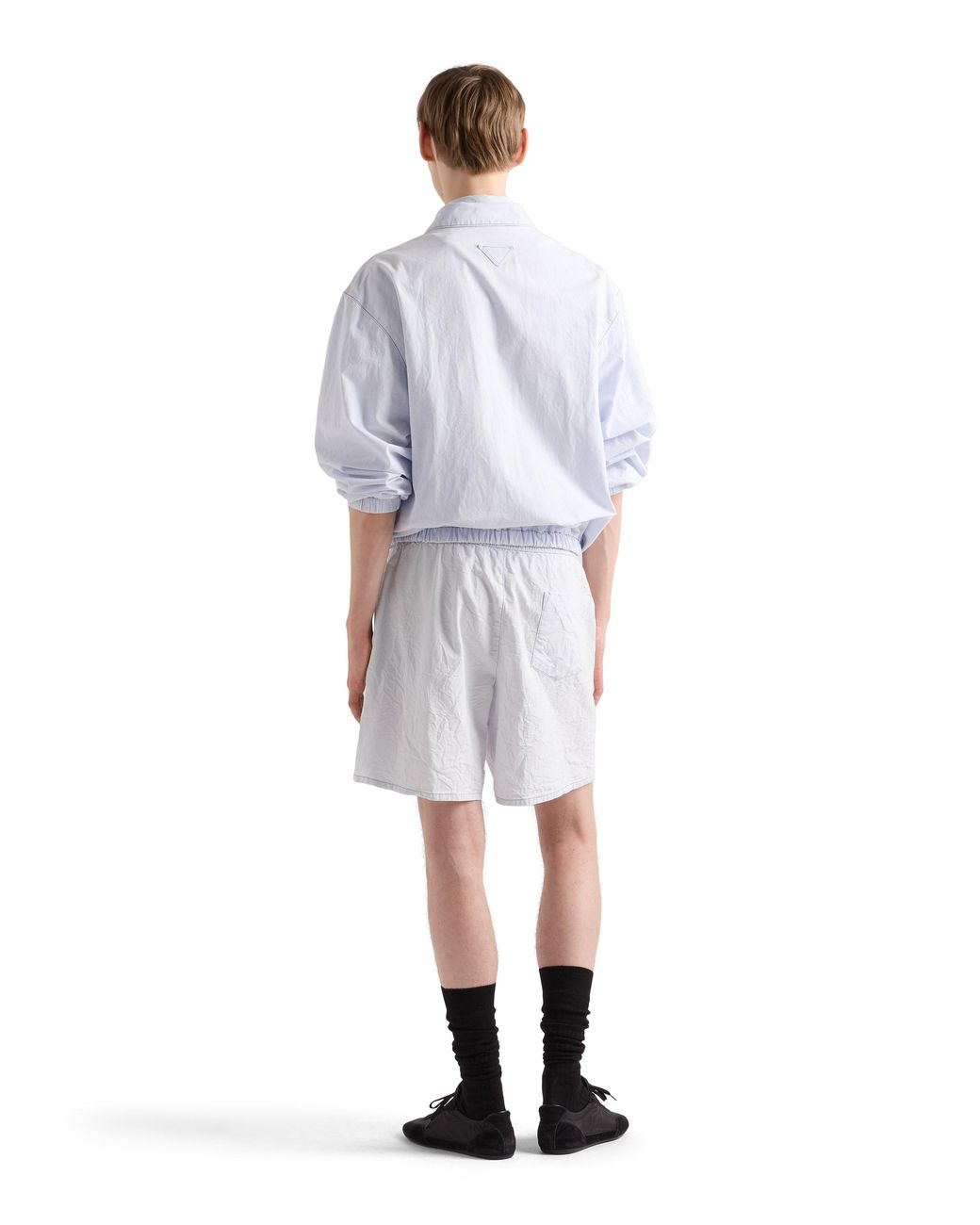 Prada White Chambray Bermudas for men