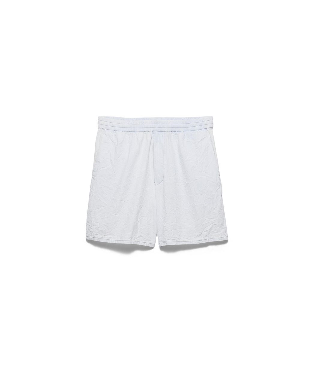 Prada White Chambray Bermudas for men