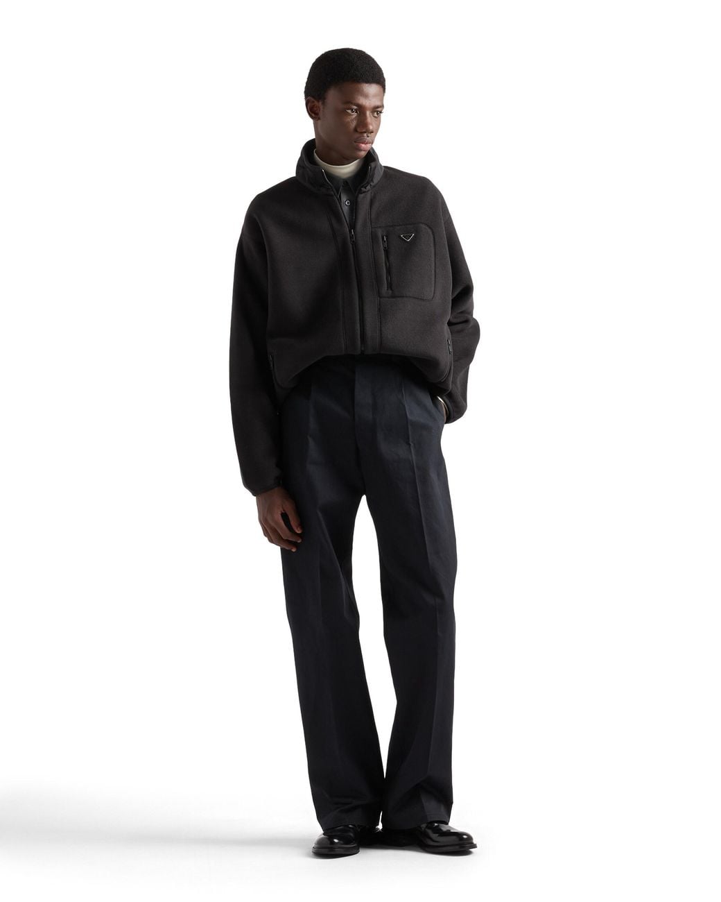 Prada Black Fleece Blouson Jacket for men