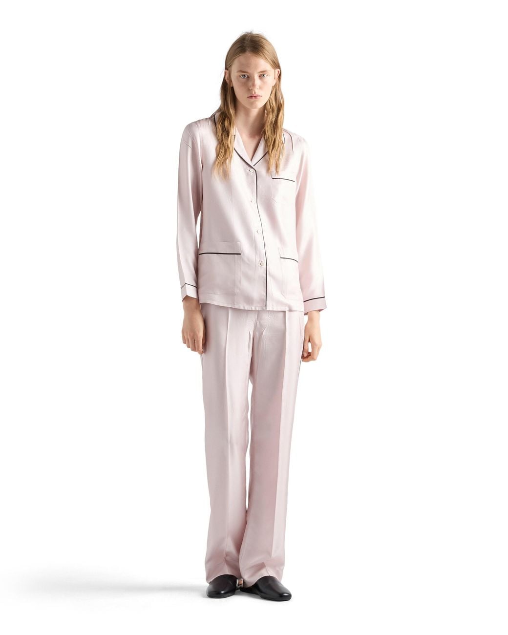Prada Pink Silk Twill Pajamas