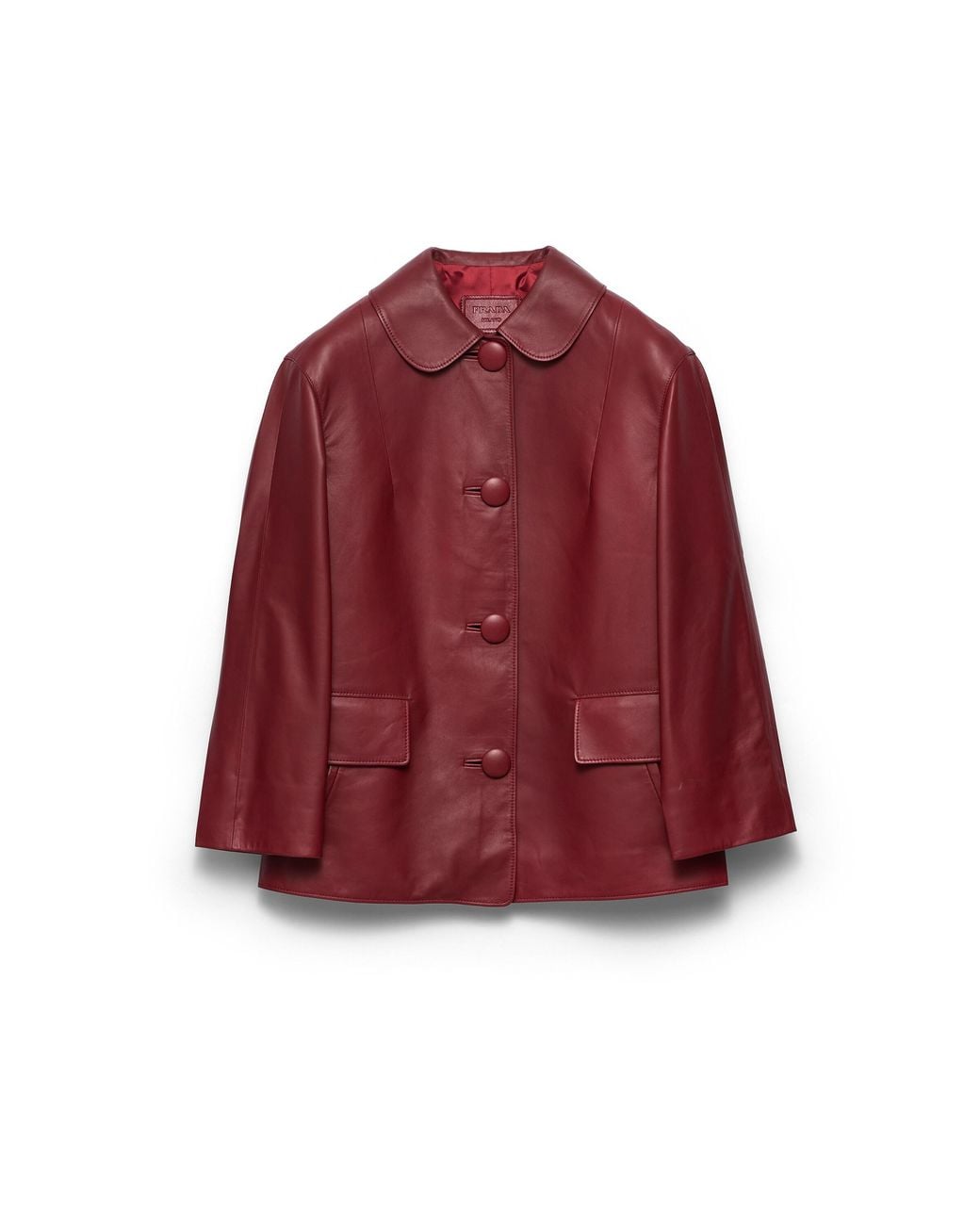 Prada Red Nappa Leather Jacket